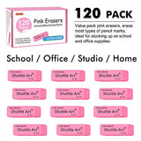Shuttle Art #2 HB Golf Pencils and Erasers Bundle, Set of 900 Pack Bulk Golf Pencils + 120 Pack Pink Erasers Bulk - WoodArtSupply