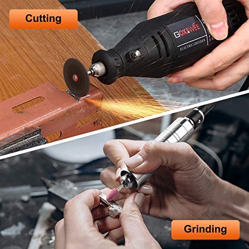 𝟭𝟰𝟭𝗣𝗰𝘀 𝗥𝗼𝘁𝗮𝗿𝘆 𝗧𝗼𝗼𝗹 𝗔𝗰𝗰𝗲𝘀𝘀𝗼𝗿𝗶𝗲𝘀 𝗞𝗶𝘁 - GOXAWEE 1/8-inch Shank All Purpose Power Tool Accessory Set Universal Fitment for Easy Drilling Sawing Sanding GOXAWEE