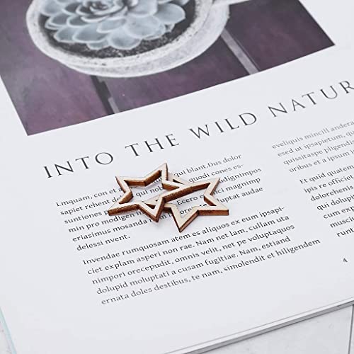 Natural Wood Slices Unfinished Wood 100pcs Cut Wood 1-3cm Mix Wooden Hollow Star Shape Craft Wedding Decor Marsrut