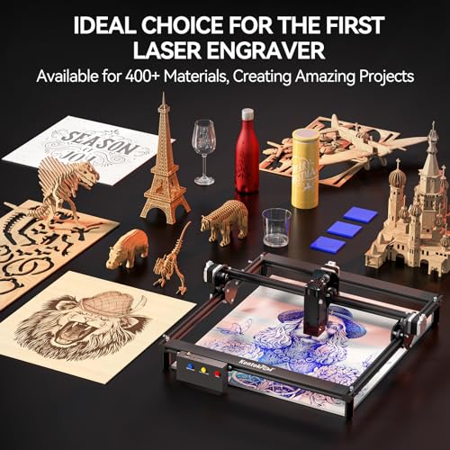 Laser Engraver KENTOKTOOL JL5, 5.5W Laser Engraving Machine, High Precision CNC Laser Cutter, Quick Assembly, Laser Cutter and Engraver Machine Wood Woxcker