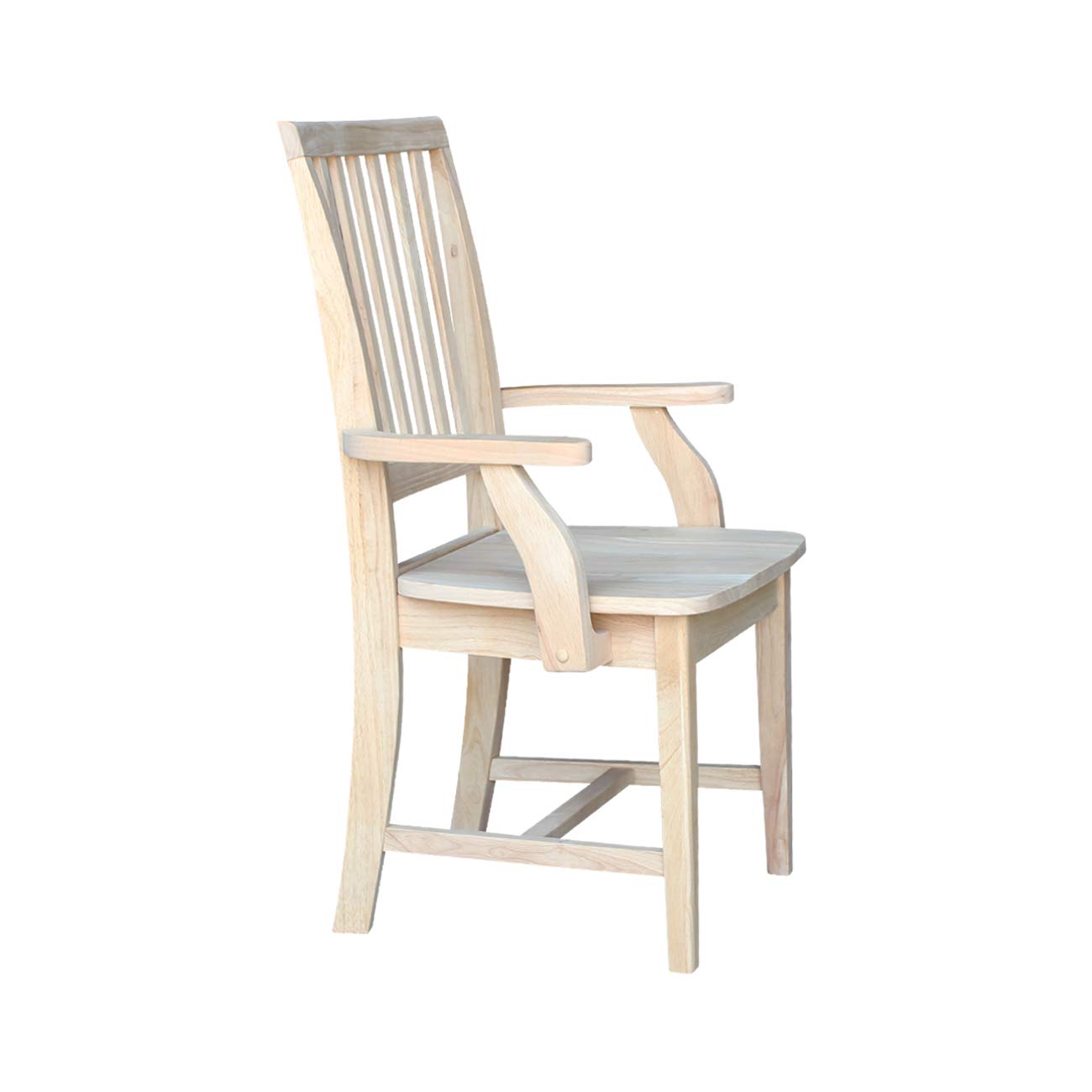 International Concepts Mission Side Chair with Arms, Unfinished IC International Concepts