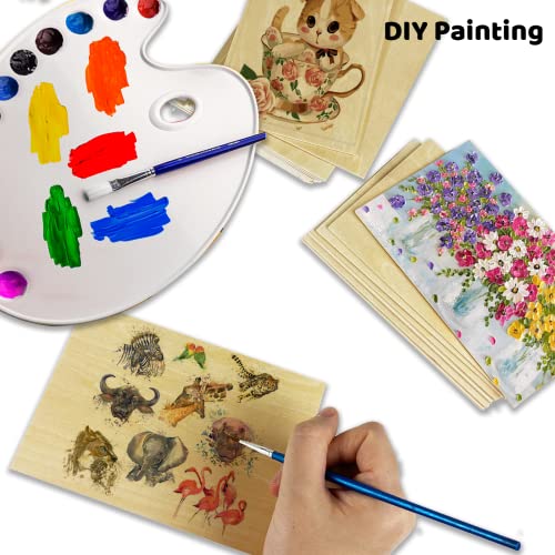 MUXGOA 20 Pack Basswood Sheets for Craft, Laser, Wood Burning, Wooden DIY Ornaments, Unfinished Thin Balsa Plywood Sheets can be Cut & Painted to MUXGOA