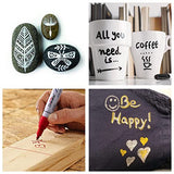 Permanent Paint Pens White Markers - 2 Pack Single color Oil Based Paint Markers, Medium Tip, Quick Drying and Waterproof Marker Pen for Metal, Rock Overseas