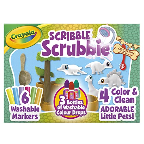Crayola Scribble Scrubbie Pets Dinosaur Waterslide, Dinosaur Toys for Kids, Pet Grooming Set, Holiday Gifts for Kids, Ages 3+ Crayola