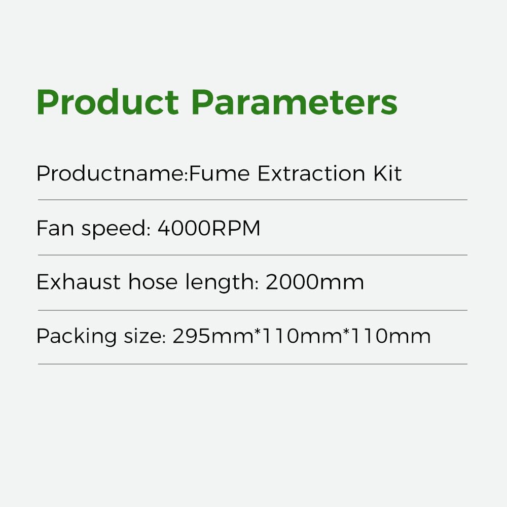 Creality Official Fume Extraction Kit, 4000 RPM High-Efficiency Ventilation Fan, Exhaust Smoke & Odors, Compatible for 3D Printer Enclosure with Fan Creality