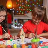 ARTIBETTER Christmas Wooden Unfinished Nutcracker Figurines Set DIY Blank Unpainted Nutcracker Puppet Walnut Soldier Figures Ornament Decoration for ARTIBETTER