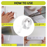 Aylaa Double Sided Tape Heavy Duty, Extra Large Double Sided Adhesive, Removable Double Stick Tape, Picture Hanging Strips, Sticky Carpet Tape, Aylaa