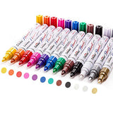 Paint Pens, Markers on Almost Anything Never Fade Quick Dry and Permanent, Oil-Based Waterproof Paint Marker Pen Set for Rocks Painting, Wood, TFIVE