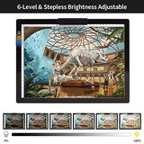 KOBAIBAN Wireless A4 LED Light Pad with Innovative Stand, Top Clip, Stepless/ 6-Level Dimmable Brightness Rechargeable tracing Light Box/Board for KOBAIBAN