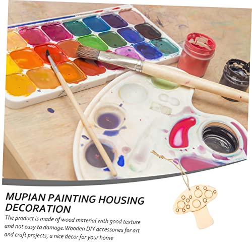 Unomor 250 Sets Chrysanthemum on Blank Wood Chip Crafts Flower Unfinished Wood Cutouts Unfinished Wood Discs Unfinished Spring Wooden Cutouts Unomor