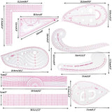 9 Styles French Sewing Curve Rulers, French Metric Ruler DIY Sewing Ruler Set Curve Metric Ruler Metric Sewing Measuring Tools for Designers, Pattern Tkocisa