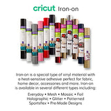 Cricut Everyday Iron On - 12” x 2ft - HTV Vinyl for T-Shirts - StrongBond Guarantee, Outlast 50+ Washes, Use with Cricut Explore Air 2/Maker, White Cricut