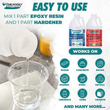 The Epoxy Resin Store Crystal Clear 2 Part Epoxy Resin Kit for Tabletops and Composite Construction, 1 Gallon Kit Clearcast 7000