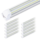 Gugsey 8Ft LED Shop Light Fixture - 100W 15500LM T8 Shop Lights for Garage, 6000K 8 Foot Daylight V Shape Linkable Garage Lights, High Output Clear Gugsey