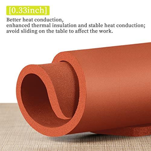 Silicone Mat 15x15 Inch for Tshirts Heat Press Machines 0.33 Inch Thickest Easy Press Pads YIIFIISET