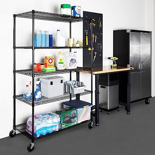 Seville Classics UltraDurable Heavy Duty NSF Solid Steel Wire Rack Storage Unit, Organizer for Garage, Warehouse, Office, Restaurant, Classroom, Seville Classics