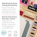 Speedball Deluxe Screen Printing Craft Vinyl Kit - Use with Cutting Machine to Print T-Shirts and Home Decor Speedball