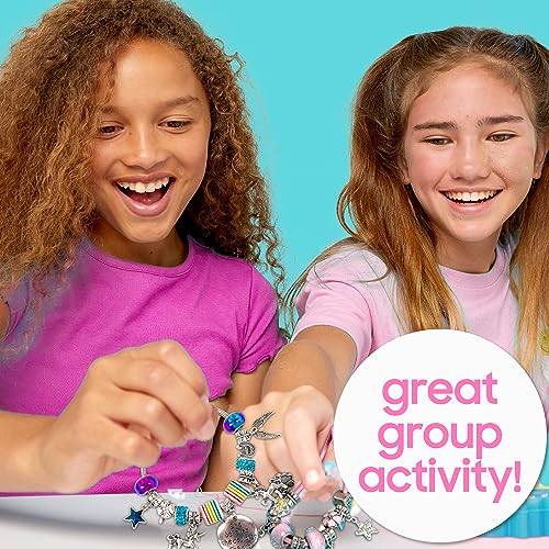 Horizon Group USA Charm Jewelry Set, Charm Bracelet Making Kit, Jewelry Making Supplies, Glass Beads, Unicorn/Mermaid Crafts Gifts Set for Girls Horizon Group USA