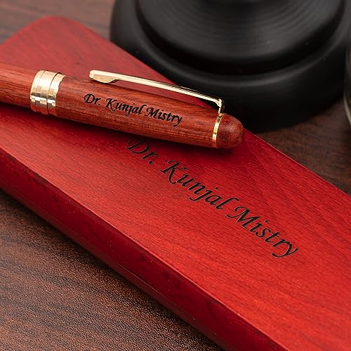 Dayspring Pens Personalized Wooden Pen Set | Engraved Rosewood Wood Ballpoint Gift Pen and Matching Wood Box. Custom Engraved for Any Occassion. Dayspring Pens