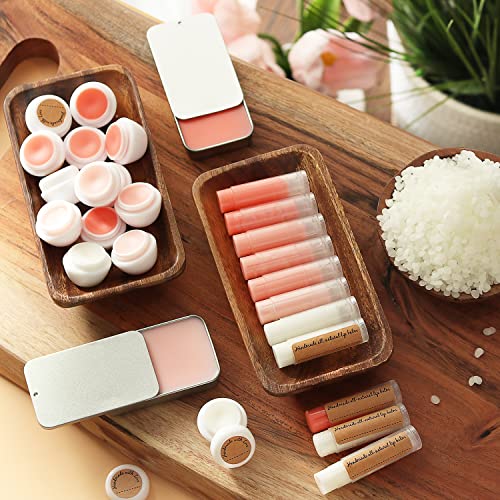 CraftZee Lip Balm Making Kit - DIY Lip Gloss Kit with Natural Beeswax, Shea Butter, Sweet Almond Oil, Essential Oils, Tubes, Jars & More Craft Kit DilaBee