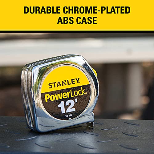 STANLEY PowerLock Tape Measure, 12-Foot (33-312) STANLEY