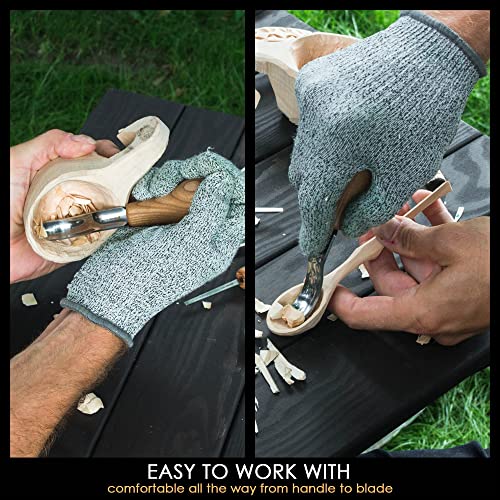 BeaverCraft Wood Carving Tools SC05 Wood Carving Kit Wood Carving Set Wood Carving Knife Woodcarving Tools Wood Carving Palm Gouges Wood Chisels BeaverCraft