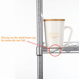 REGILLER 5-Wire Shelving Metal Storage Rack Adjustable Shelves, Standing Storage Shelf Units for Laundry Bathroom Kitchen Pantry Closet(Silver, 16.6L REGILLER