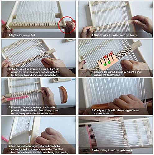 Wooden Weaving Loom, Multi-Craft Weaving Frame to Handcraft for Kids and Beginners, 15.7 x 11.8in/ 40 x 30cm Ayasee