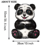 GemJelry DIY Latch Hook Kits for Adults Kids Panda Latch Hook Rug Cover Kits Hand Craft Embroidery Crochet Rugs with Preprinted Canvas Crochet Yarn GemJelry