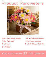 BAZIMA DIY Felt Flower Art Craft Kit, DIY Felt Daisy Pot Bonsai Kit, 33 Daisies ,Floral Gifts,Beginner Craft Kit,Arrange Pre-Cut Felt Flowers and BAZIMA ALICE