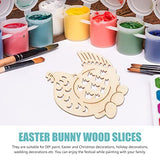 Abaodam 20pcs Rabbit DIY Wooden Easter Egg Cutouts Wood Easter Decor Easter Crafts for Kids Easter Crafts for Adults Chicken Ornament Chick Tree Abaodam