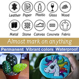 Paint Pens Paint Markers - Black Permanent Markers 8 Pack, Oil Based Waterproof Quick Dry Medium Tip Marker Pen for Metal, Wood, Fabric, Plastic, Overseas