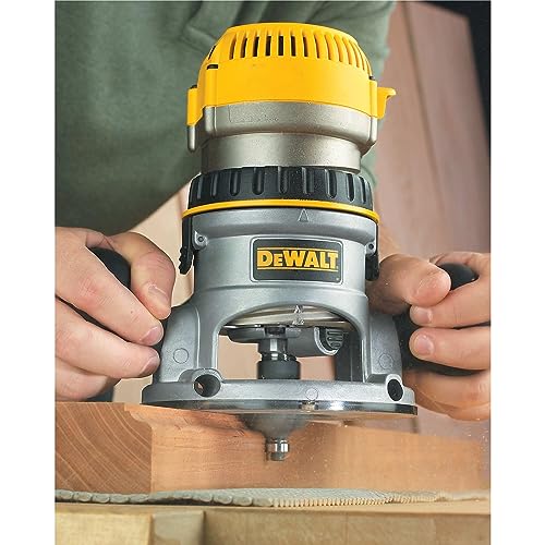 DEWALT Router, Fixed Base, 12-Amp, 24,000 RPM Variable Speed Trigger, 2-1/4HP, Corded (DW618) Yellow