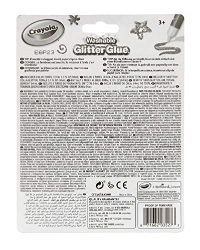 Crayola Washable Glitter Glue Pens, 9 Count, Colors may vary Crayola