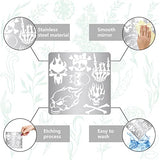 GORGECRAFT 6.3 Inch Skull Metal Stencil Stainless Steel Painting Template Journal Tool for Painting Wood Burning Pyrography and Engraving Home DIY GORGECRAFT