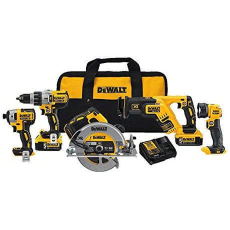 DEWALT 20V MAX* XR Cordless Drill Combo Kit, Brushless, 5-Tool (DCK594P2) DEWALT