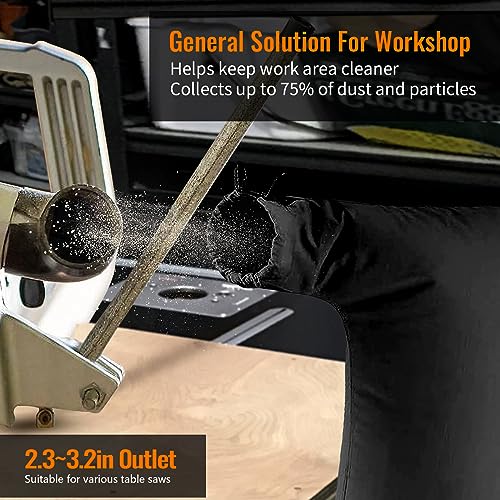 Table Saw Dust Collector Bag Compatible for Bosch/Dewalt/Ryobi/Makita/Porter Cable/Craftsman/RIGID/Metabo/Kobalt/Skilsaw/Delta (10" Tablesaws with CCTIVED