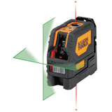 Klein Tools 93LCLGR Self-Leveling Laser Level, Rechargeable, Cross-Line Level with Bright Green Lines, Red Plumb, Magnetic Mounting Clamp Klein Tools