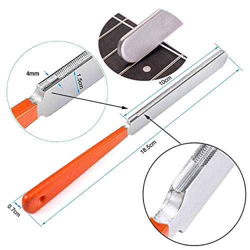 KEWAYO Guitar Fingerboard Luthier Tool Set Including Guitar Fret Crowning Luthier File, Fret Leveling Beam Sanding Leveler Beam and Fingerboard Guard KEWAYO