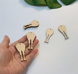 20pcs Horse Ornament Wood Blank,Horse Tail Butt Ornament (with Tail, 5'') Yuxuanish