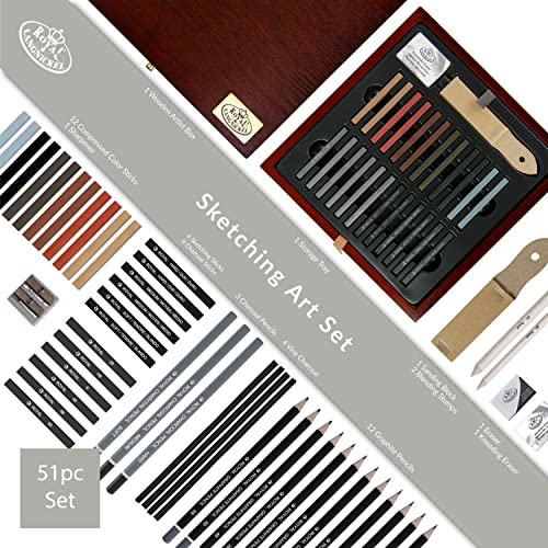 Royal & Langnickel RSET-SKET1600 Premier Sketch Pencil Art Set, 51-Piece - WoodArtSupply