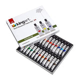 KINGART 534-24 PRO GOUACHE Paint Set, Set of 24 Unique Colors, 12ml Tubes, Non-toxic, water-based paints KINGART