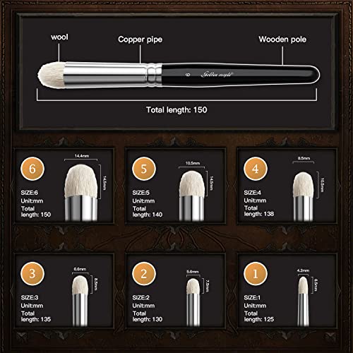 Dry Brush Miniature Painting Drybrush Set - 6PC Golden Maple Professional Modellers Miniature Paint Brushes for Warhammer 40k, DND Miniatures, golden maple