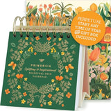 Primrosia Inspiring Perpetual Calendar: Undated Daily Desk Planner for Motivation - Flip Stand Design - Daily Inspirational & Empowering Quotes - Primrosia