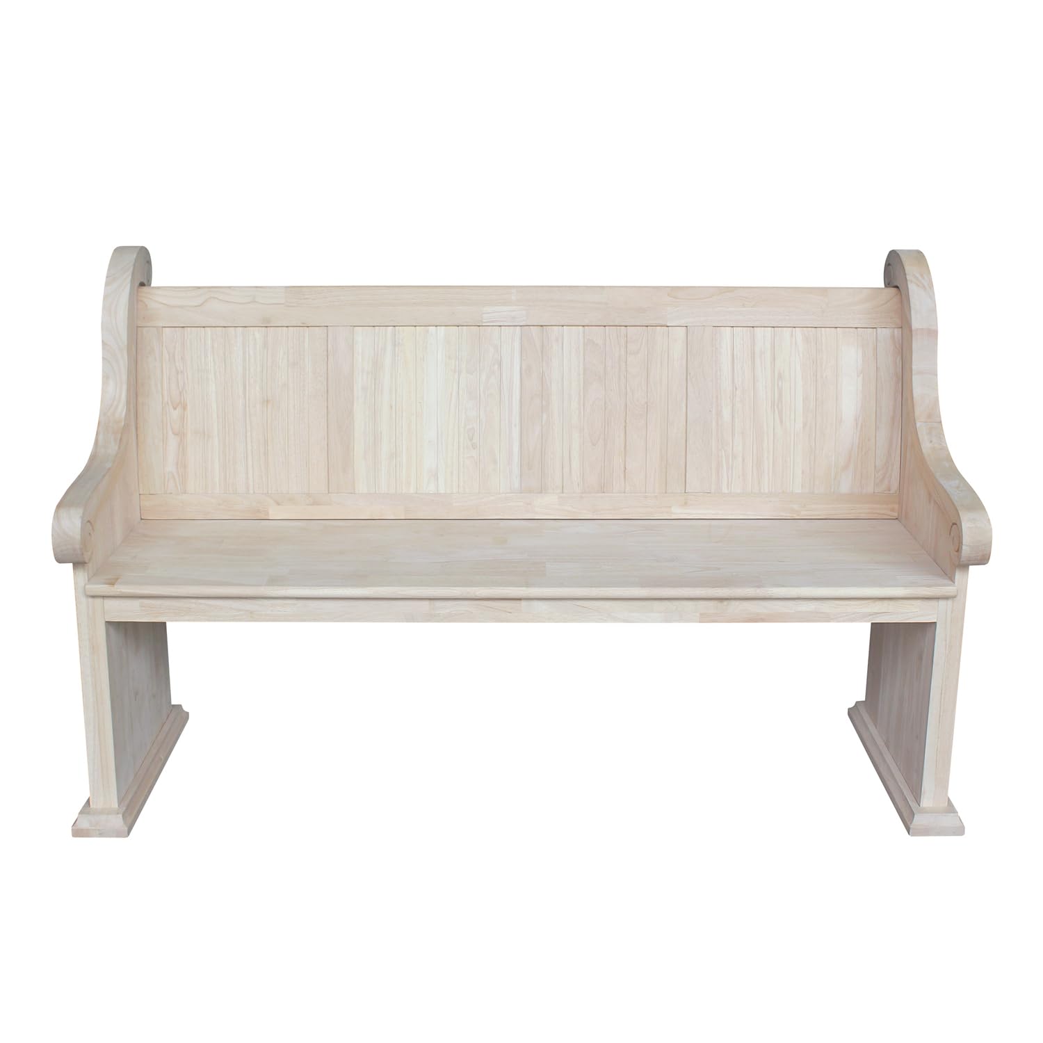 IC International Concepts Sanctuary, Unfinished Bench, 62.8 in W x 25 in D x 38.2 in H IC International Concepts
