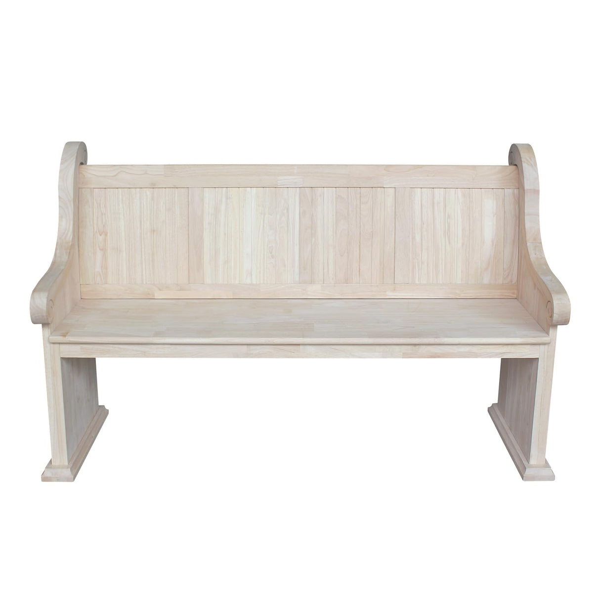 IC International Concepts Sanctuary, Unfinished Bench, 62.8 in W x 25 in D x 38.2 in H IC International Concepts
