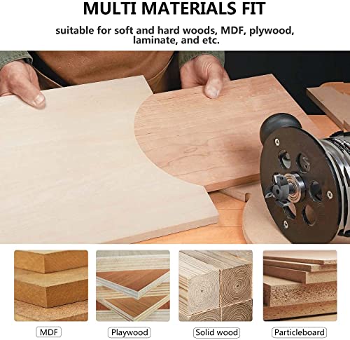 SpeTool Spoilboard Surfacing Router Bit, 1/2 inch Shank 2.5 inch Diameter, 4-Wings Planing bit for Wood Slab Flattening - WoodArtSupply