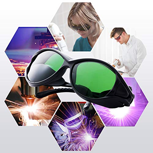 Professional 190-450&740-1100nm OD6+ Laser Safety Glassess,808nm Infrared Laser Engraving Protective Goggles;755nm,980nm, 1064nm, Industrial Safety JILERWEAR