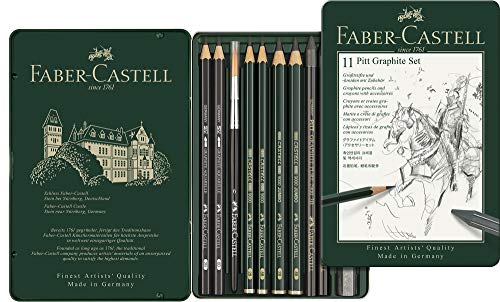 Faber-Castell 11 Piece Pitt Graphite Tin Set - WoodArtSupply