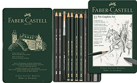 Faber-Castell 11 Piece Pitt Graphite Tin Set Faber-Castell